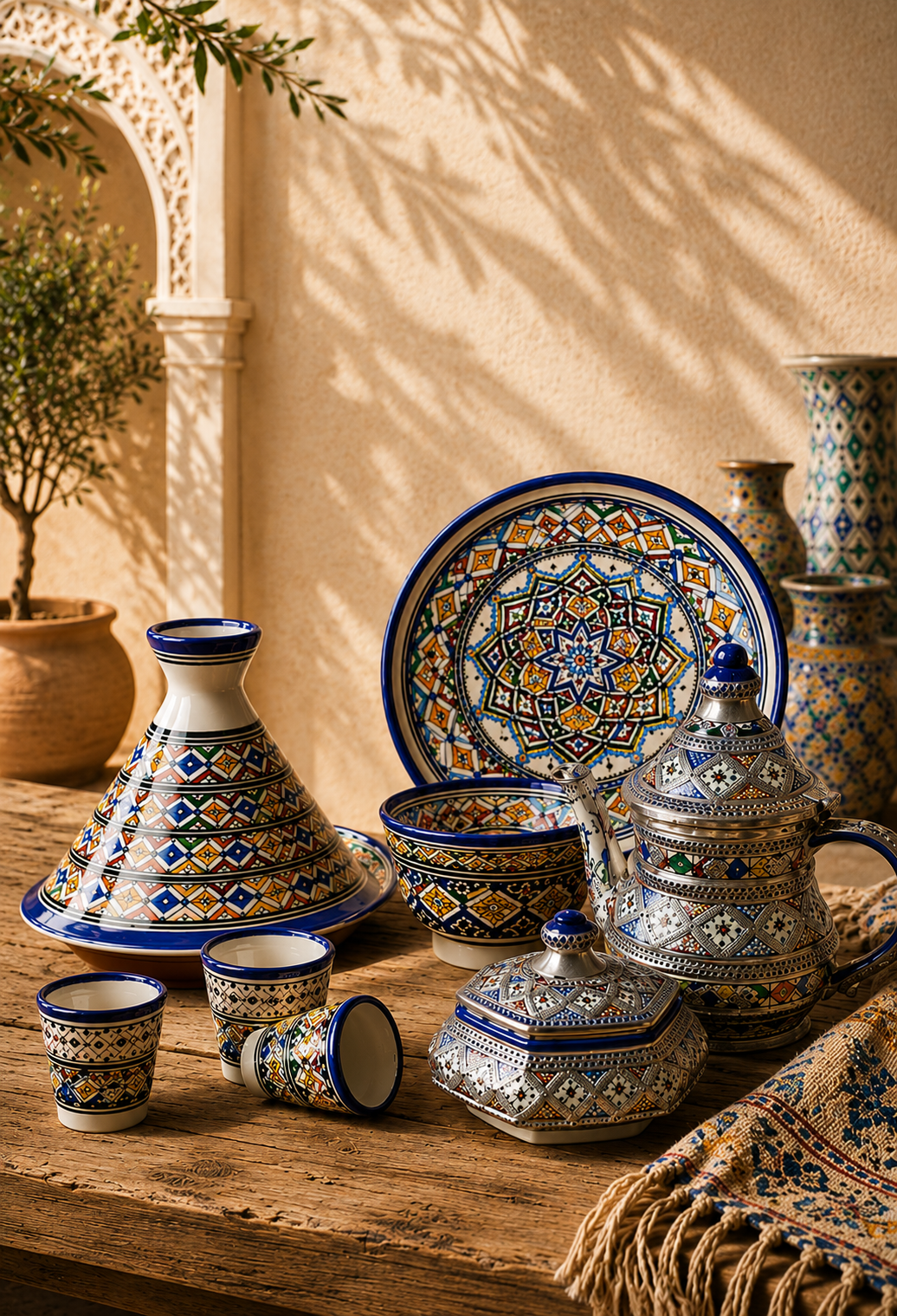 Coopérative AL FAKHAR Fès partenaire d'Atlas Products – poterie artisanale marocaine faite main