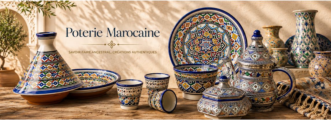 Poterie artisanale de Fès – Coopérative AL FAKHAR partenaire d’Atlas Products