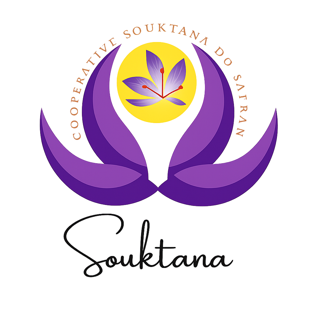 Coopérative Souktana présentant le safran de Taliouine, l'or rouge du Maroc.
